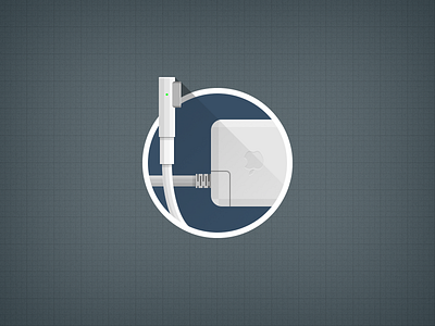 Powercord adapter apple cord flat icon power ui