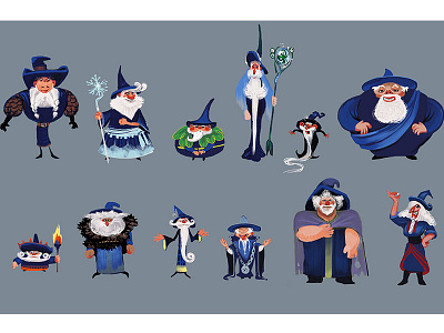 Wizards characters. character design