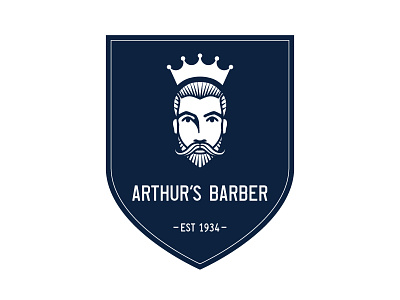 Arthurs Barber Logo branding design illustration logo rebrand