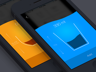 Add water app design interface ios mobile sport.com ui water