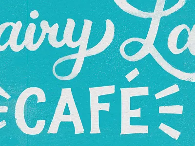 Cafe cafe illustration in progress lettering type