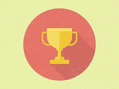Trophy ai flat illustration texture trophy vector
