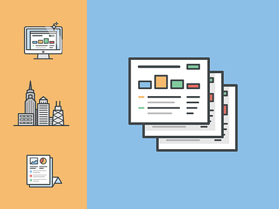 New App Icon Illustrations app app icon city icons illustration radius