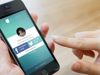 Pivot Login Screen app mobile ui ux