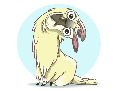 Llama Drib character design llama sticker textme