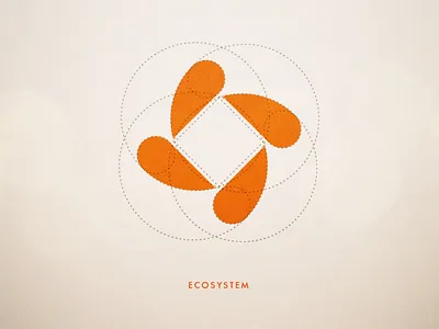 Icon Dissection.1 abstract app circle ecosystem geometric icon logo mark music orange