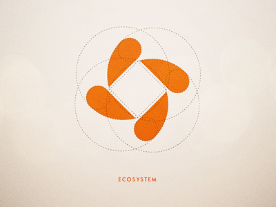 Icon Dissection.1 abstract app circle ecosystem geometric icon logo mark music orange