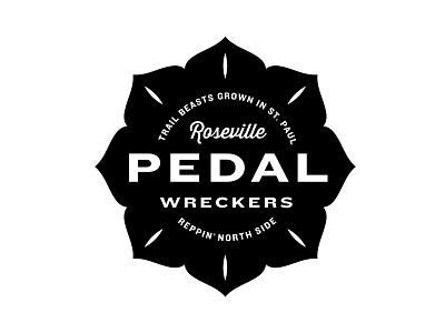 St Paul Bike Gangs Roseville Pedal Wreckers allan peters american artcrank badges bike bike gangs bikes logo type lock up vintage