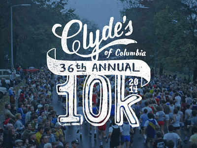 Clyde's 10k Idea dc flat handlettering lettering logo race running script t shirt type typography