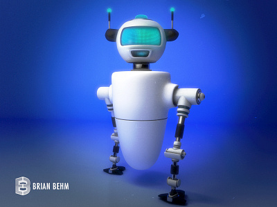 The ever more refined Mr Hornbot 3d c4d cinema 4d robot