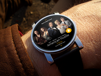 Android Wear interface for IMDB android imdb interface movie tickets ui ux