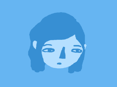 Floating head animation test animation gif illustration