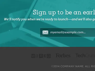 Appseed, In-Progress address blue design email footer gray sign slab serif subscribe typography up