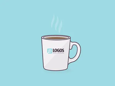 Coffee Anyone? bible blue coffee flat icon logos mug software vector