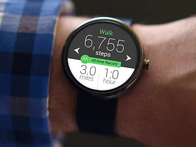 Android Wear Moves App 360 android counter moto smartwatch ui watch wear wearable