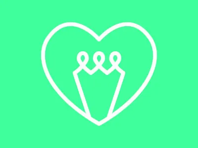 Electric Heart bulb electricity green heart illustration light logo mint