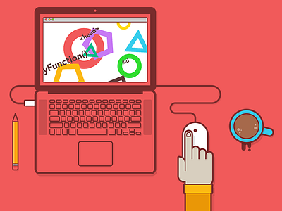 Coding hell browser chaos coffee hand kickdrop laptop pencil styles templates themes