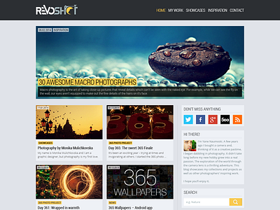 Revoshot - Photography blog blog emagazine flat grid personal photography thumbnail web website wordpress