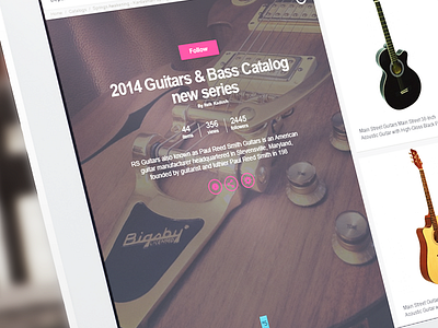 Catalog Page design catalog commence guitars ui