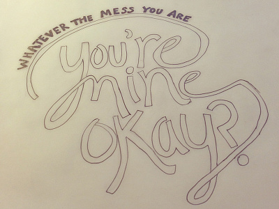 Day 3 - Personal Choice Lyrics (30 Day Type Challenge) 30 day type challenge hand lettering typography