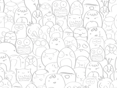 PIO PIO birds drawing kids pattern sketch tapiz wallpaper