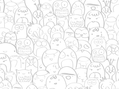 PIO PIO birds drawing kids pattern sketch tapiz wallpaper