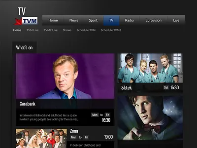 Website design development for Malta’s National TV Station mobile design web design