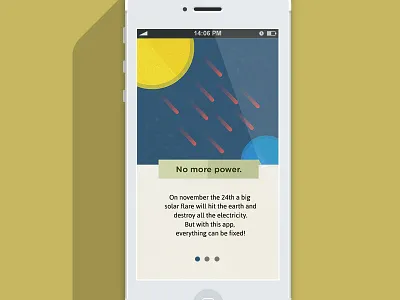 Solar Flare app earth electricity fire interface intro iphone power solarflare sun