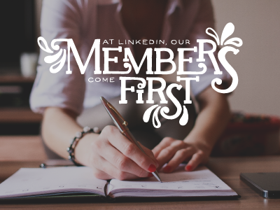 Members First design handlettering handwritten type lettering linkedin pen and paper typography