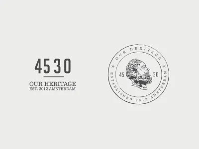 45 30 - Our Heritage branding clothing identity logo