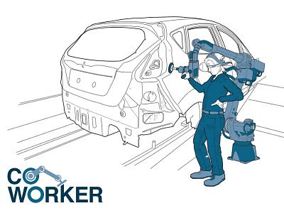 Human Robot Collaboration P Brand For Web ergonomics ergonomics illustration illustration technical illustrator technicalillustration user manual illustration