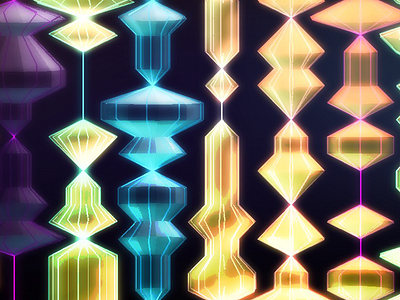 Spires Mesh Lattice generative javascript three.js webgl