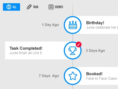 Student Timeline android app design education ios progress student tablet task timeline ui ux