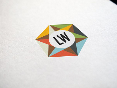 let's work geometric lets logo polygon work