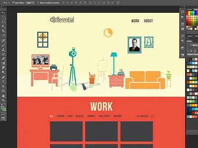 Differential Imaging artwork icons illustration india kerala nashad vector website