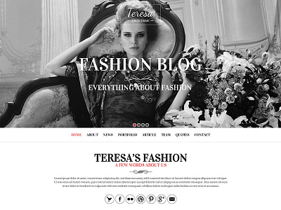 Teresa - A fashion Wordpress Theme blog blog theme bold flat grunge portfolio retro rugged theme victorian vintage wordpress