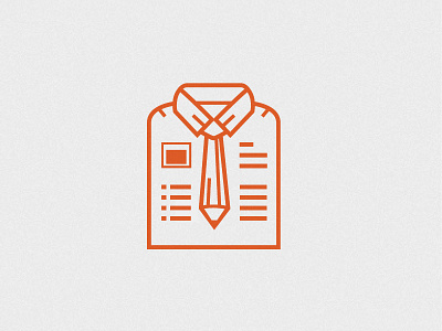 Icon for CV create cv iu office pencil resume tie ux