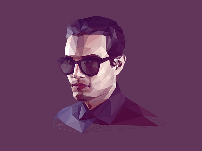 Poly portrait delaunay geometric glasses head lowpoly person polygon triangulation