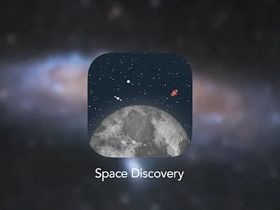 Space Discovery Icon moon rocket satellite space space rocket star