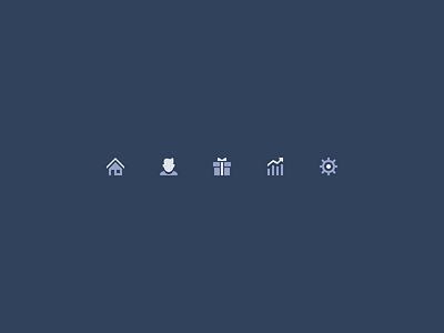 Icons admin cog gift graph home icons man settings user