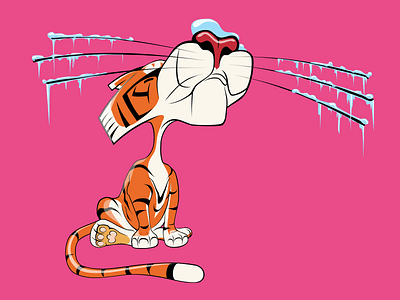 Tiger ice snow tiger winter
