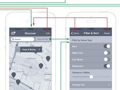 iPhone App Wireframe app iphone mobile mockup ui ux wireframe