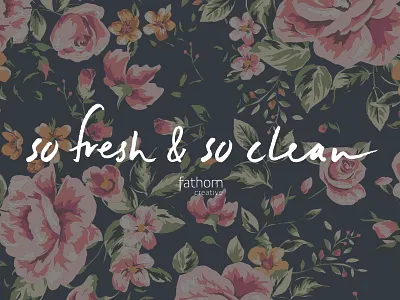 so fresh & so spring floral pattern flowers hand lettering logo pattern spring