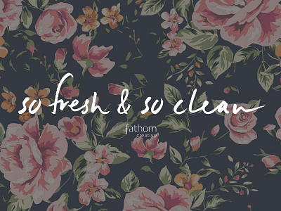 so fresh & so spring floral pattern flowers hand lettering logo pattern spring