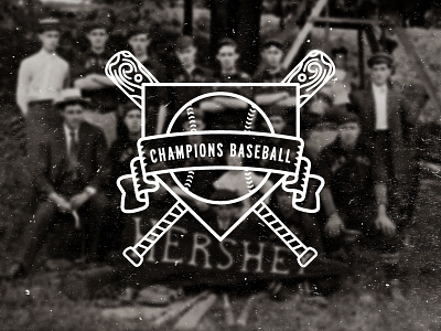 Champions Baseball baseball illustration lockup matt thompson sturdymfgco