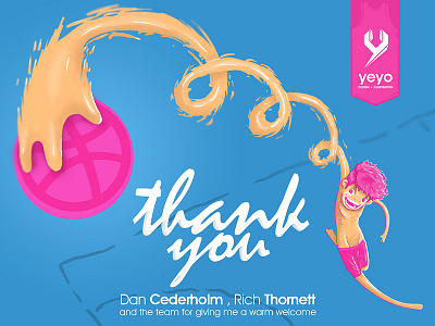 ¡Thank You Team! dribbble illustration thank you