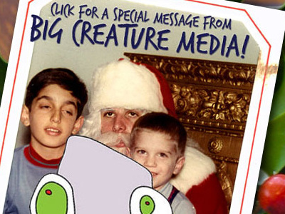 Holiday Message from Big Creature Media! big creature media creature cute monster holiday monster promo