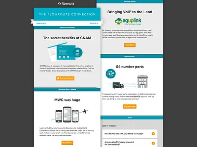 Flowroute March Newsletter ebook email flat icon newsletter phone voip