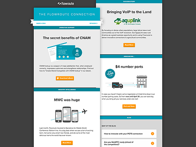 Flowroute March Newsletter ebook email flat icon newsletter phone voip