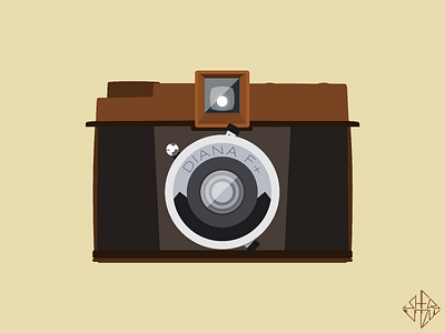 Diana F+ camera design diana f flat illustration graphic design illustration lomography